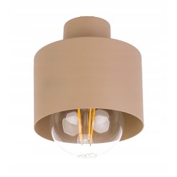 LAMPA WISZĄCA SUFITOWA PLAFON ŻYRANDOL RUCH KUBEK 2x E27 KASZMIR beż ecru