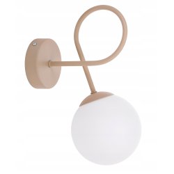 Lampa sufit KINKIET ścienny LOFT klosz SZKLANY KULA E27 KASZMIR beż beige