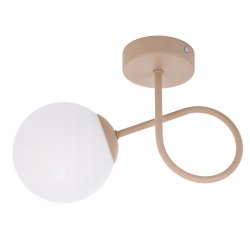 Lampa sufit KINKIET ścienny LOFT klosz SZKLANY KULA E27 KASZMIR beż beige
