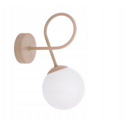 Lampa sufit KINKIET ścienny LOFT klosz SZKLANY KULA E27 KASZMIR beż beige