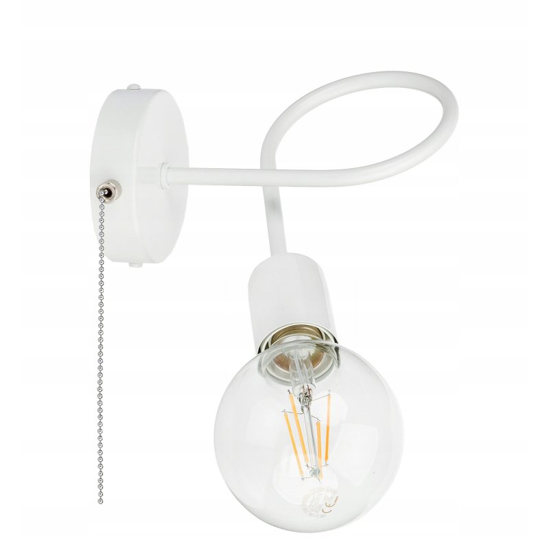 Lampa ścienna KINKIET stały LOFT 1x E27 z włącznikiem on/off łańcuszkowym