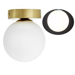 LAMPA STAŁA ŻYRANDOL SUFITOWY PLAFON LOFT SZKLANY KLOSZ KULA NA 1x LED E27