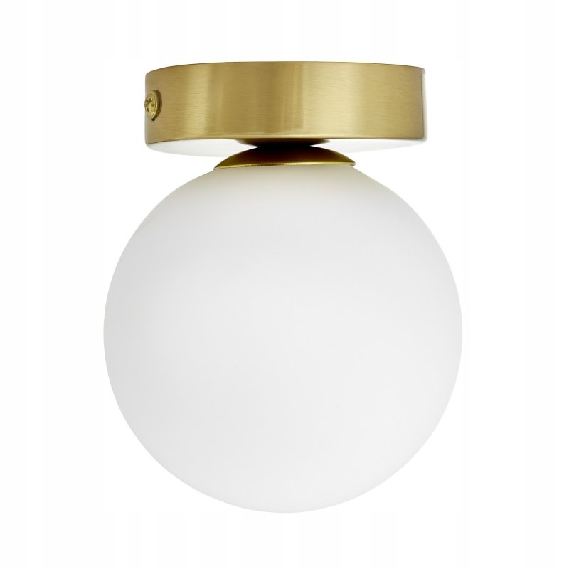 LAMPA STAŁA ŻYRANDOL SUFITOWY PLAFON LOFT SZKLANY KLOSZ KULA NA 1x LED E27