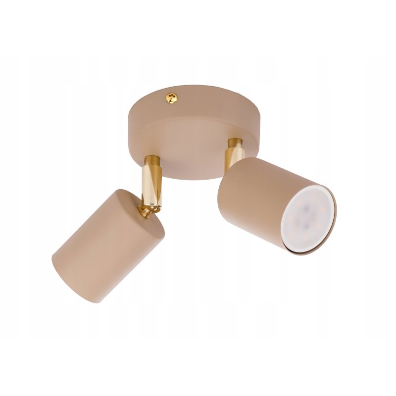 Lampa sufitowa KINKIET ścienny spot oprawa na 2 GU10 KASZMIR beż ecru beige