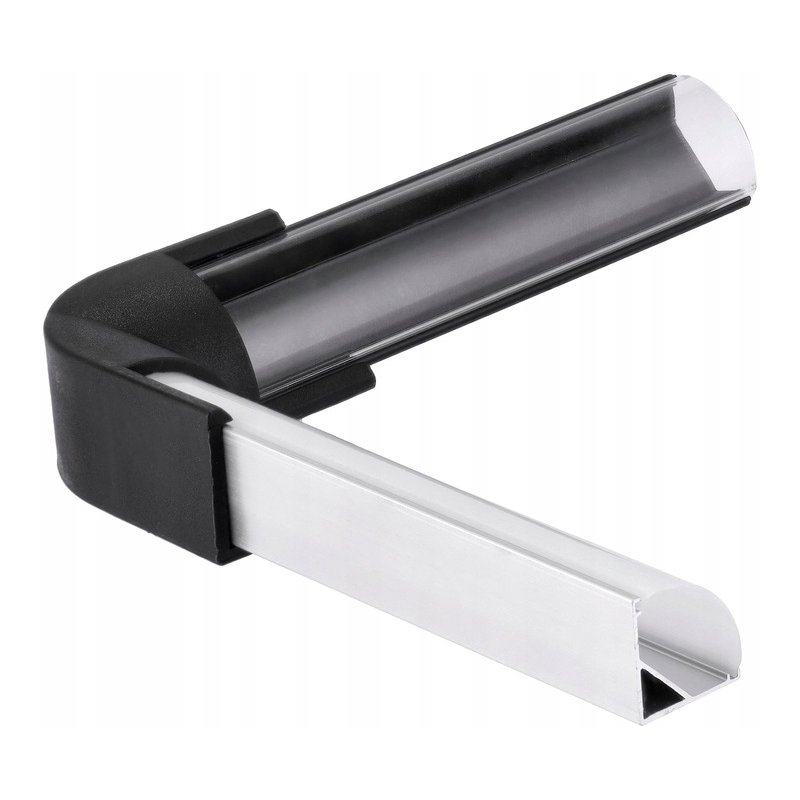 Łącznik kątowy czarny montażowy narożny do profili aluminiowych led