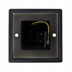 SŁUPEK ogrodowy zasilający port na 2 gniazda 230V z/Uz IP44 30cm czarny