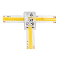Złączka SZYBKA fix śrubowana łącznik do taśm LED COB i SMD 8mm KĄTOWA multi