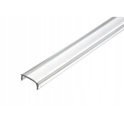 PROFIL aluminiowy NAWIERZCHNIOWY czarny + KLOSZ CLEAR zaślepki 2m do led