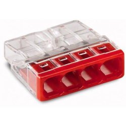 10 x Szybkozłączka kostka WAGO 4-torowa na drut 4x0,5mm-2,5mm zaciskowa