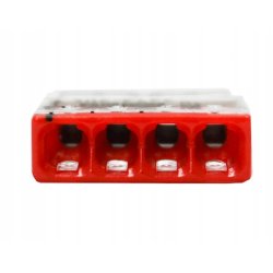10 x Szybkozłączka kostka WAGO 4-torowa na drut 4x0,5mm-2,5mm zaciskowa