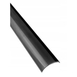 Zestaw 2mb Profil aluminiowy NAROŻNY czarny Szeroki kąt + Klosz ciemny