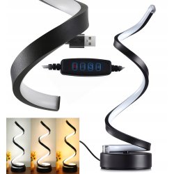 LAMPA BIURKOWA nocna STOŁOWA SPIRALNA LED regulacja CCT zmienna barwa USB
