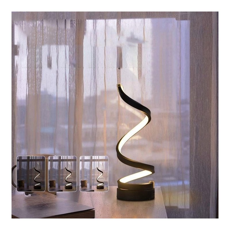 LAMPA BIURKOWA nocna STOŁOWA SPIRALNA LED regulacja CCT zmienna barwa USB
