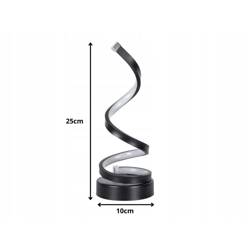 LAMPA BIURKOWA nocna STOŁOWA SPIRALNA LED regulacja CCT zmienna barwa USB