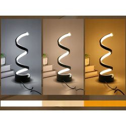 LAMPA BIURKOWA nocna STOŁOWA SPIRALNA LED regulacja CCT zmienna barwa USB
