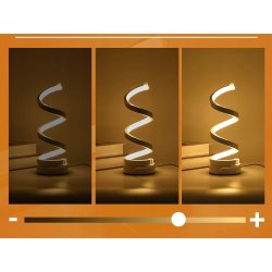 LAMPA BIURKOWA nocna STOŁOWA SPIRALNA LED regulacja CCT zmienna barwa USB
