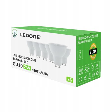 6x Żarówka LED GU10 7W...