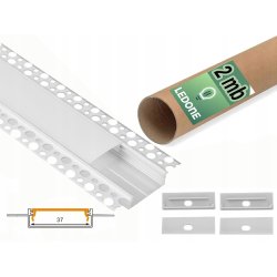 PROFIL szeroki 40mm ALU do taśm led płyt karton-gips KG KLOSZ mleczny 2m