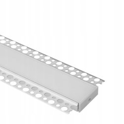 PROFIL szeroki 40mm ALU do taśm led płyt karton-gips KG KLOSZ mleczny 2m