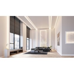 PROFIL szeroki 40mm ALU do taśm led płyt karton-gips KG KLOSZ mleczny 2m