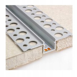 PROFIL szeroki 40mm ALU do taśm led płyt karton-gips KG KLOSZ mleczny 2m