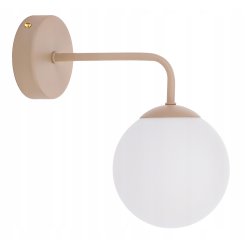 Lampa KINKIET ścienny LOFT klosz SZKLANY KULA E27 KASZMIR beż ecru beige