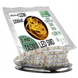 MOCNA Taśma LED PREMIUM 24V 600 IP20 CIEPŁA 1m