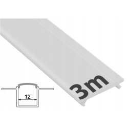 3mb KLOSZ PCV MLECZNY 12mm do PROFILI ALUMINIOWYCH do płyt GK karton-gips