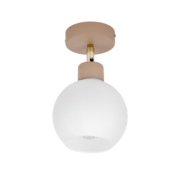 LAMPA sufitowa KINKIET ścienny regulowany E27 KASZMIR beż ecru klosz KULA
