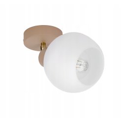 LAMPA sufitowa KINKIET ścienny regulowany E27 KASZMIR beż ecru klosz KULA