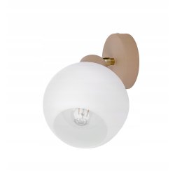 LAMPA sufitowa KINKIET ścienny regulowany E27 KASZMIR beż ecru klosz KULA