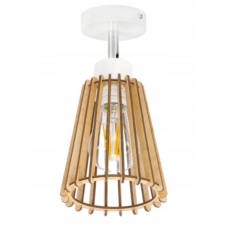 LAMPA kinkiet na E27 ścienny ruch loft Drewno eko