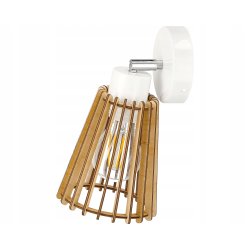 LAMPA kinkiet na E27 ścienny ruch loft Drewno eko
