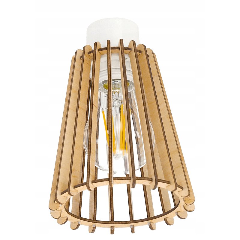 LAMPA kinkiet na E27 ścienny ruch loft Drewno eko