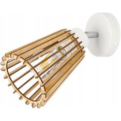 LAMPA kinkiet na E27 ścienny ruch loft Drewno eko