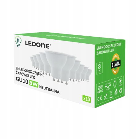 10x Żarówka LED GU10 8W...