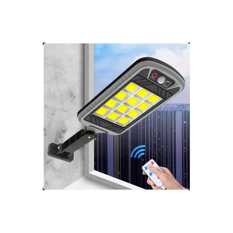 MOCNA LAMPA SOLARNA 500W LED ULICZNA Z CZUJNIKIEM ZMIERZCHU RUCHU na PILOT