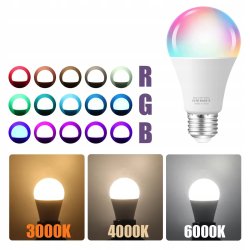 Żarówka LED SMART BT E27 A60 9W RGB+CCT rgbw sterowana BLUETOOTH TUYA