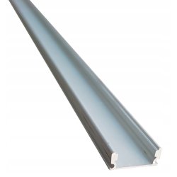 Profil ALUMINIOWY nawierzchniowy srebrny do taśm LED 2m KLOSZ transparentny