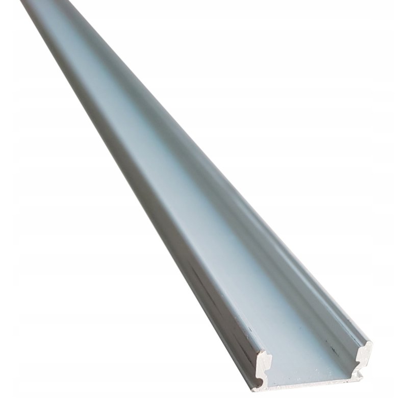 Profil ALUMINIOWY nawierzchniowy srebrny do taśm LED 2m KLOSZ transparentny