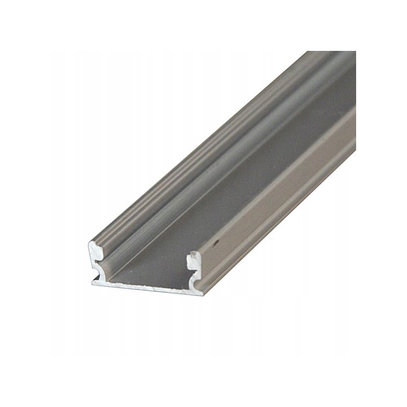 Profil ALUMINIOWY nawierzchniowy srebrny do taśm LED 2m KLOSZ transparentny