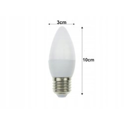 Żarówka LED E27 C37 świeczka 10W barwa CIEPŁA