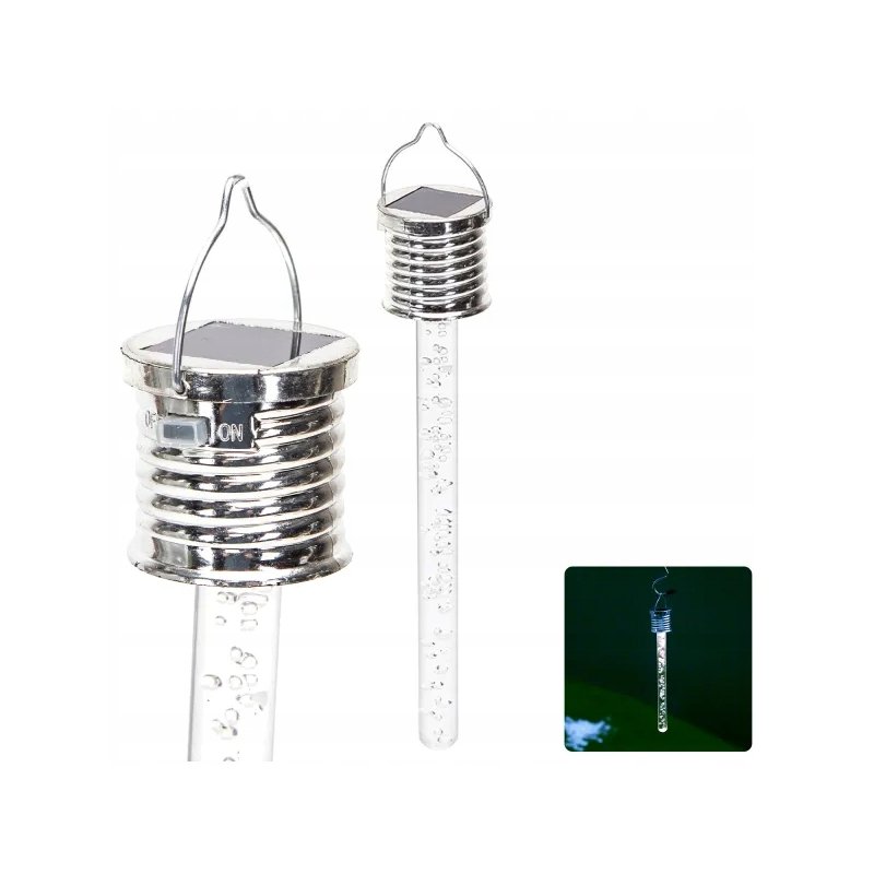 12x Lampka ogrodowa SOLARNA LAMPA wisząca SOPEL bąbelki LED barwa ZIMNA