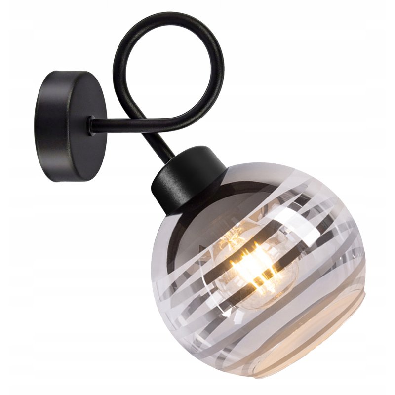 LAMPA sufitowa KINKIET ŚCIENNY E27 stały kręcony LOFT na szklany klosz KULA