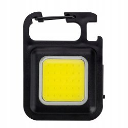 Latarka multi 5w1 LED COB mini kieszonkowa na USB + magnes brelok otwieracz