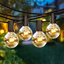Girlanda Ogrodowa 15m Łańcuch Świetlny IP65 25x Żarówek LED 1W WW G40 230V