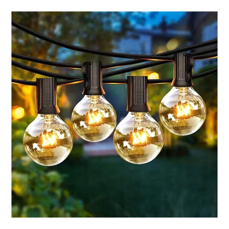 Girlanda Ogrodowa 15m Łańcuch Świetlny IP65 25x Żarówek LED 1W WW G40 230V