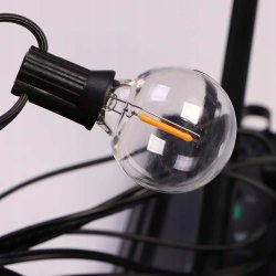 Girlanda Ogrodowa 15m Łańcuch Świetlny IP65 25x Żarówek LED 1W WW G40 230V