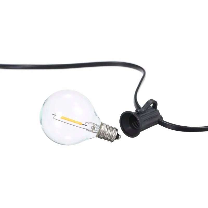 Girlanda Ogrodowa 15m Łańcuch Świetlny IP65 25x Żarówek LED 1W WW G40 230V