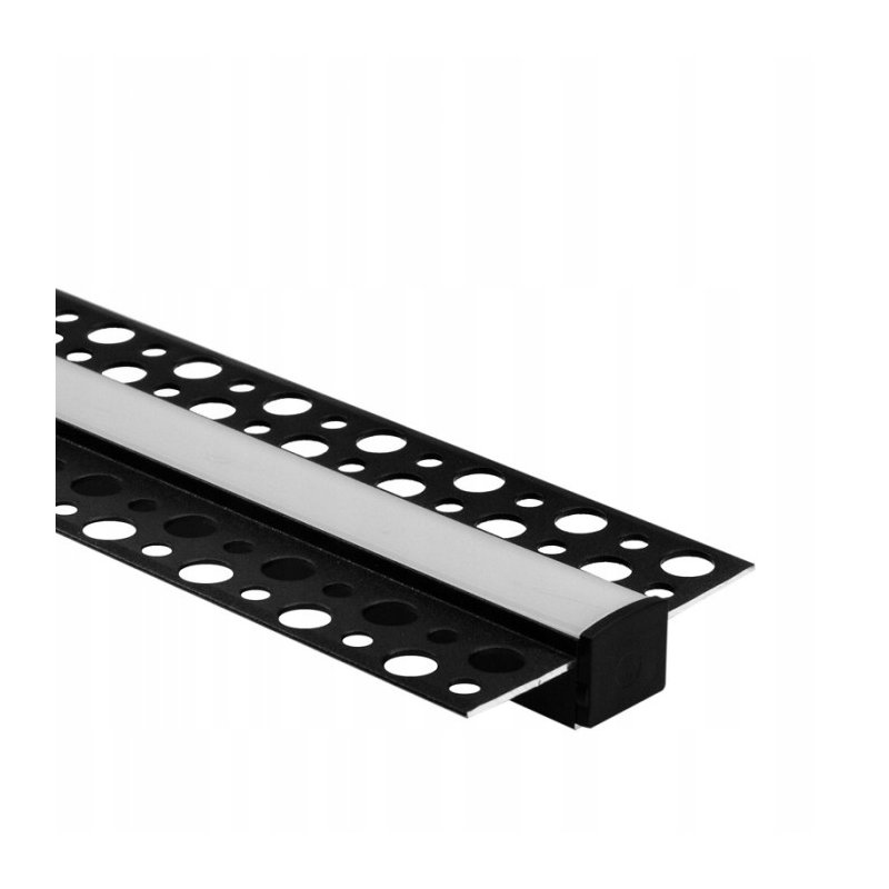 Zestaw PROFIL 12mm aluminiowy do taśm LED do płyt karton-gips GK + KLOSZ 2m
